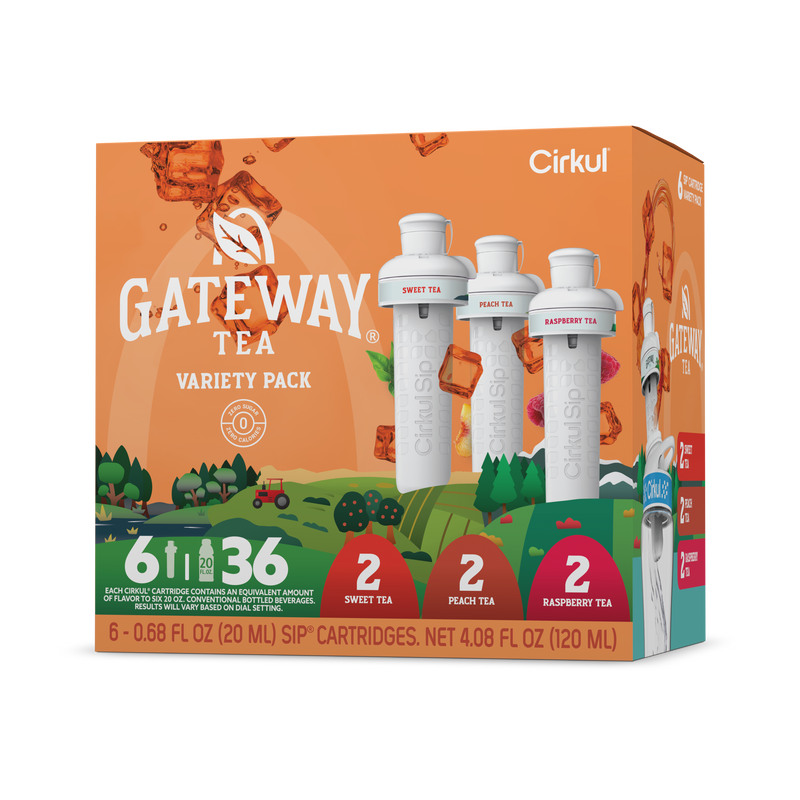 Natural Fruit Flavored Gateway Tea 6-Pack Variety Pack HM0F - Electrolyte Hydration Enhanced Taste Cartridges - Default Title