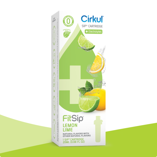 Refreshing Electrolyte FitSip Lemon Lime (Stevia) PO5V - Electrolyte Hydration Enhanced Taste Cartridges - Default Title