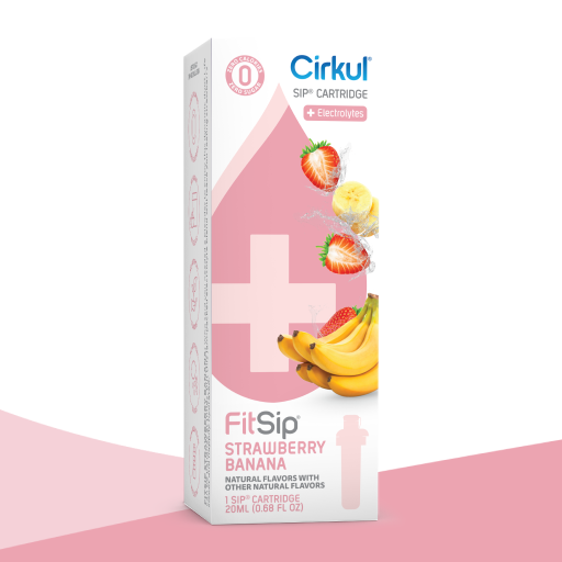 Vitamin-Infused FitSip Strawberry Banana 0KFS - Sugar-Free Fruit Flavor Cartridge Refill - Default Title