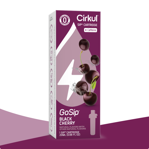 Sugar-Free GoSip Black Cherry 7X64 - Vitamin-Infused Natural Refreshing Flavor Core - Default Title