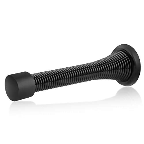Minimalist HOMOTEK 12 Pack Black Spring Door Stops,3-1/8" Heavy