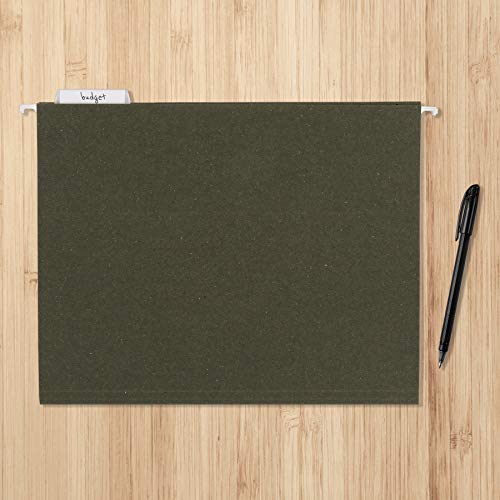 Basics Hanging File Folders for Documents, Letter Size, Essentials