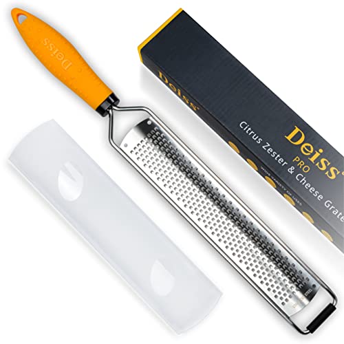 Eco-Friendly Deiss PRO Lemon Zester & Heavy Duty Cheese Grater & Set