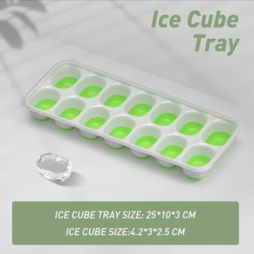 Minimalist ChefAide 4‑Pack Ice Cube Trays with Lids, for Daily Use
