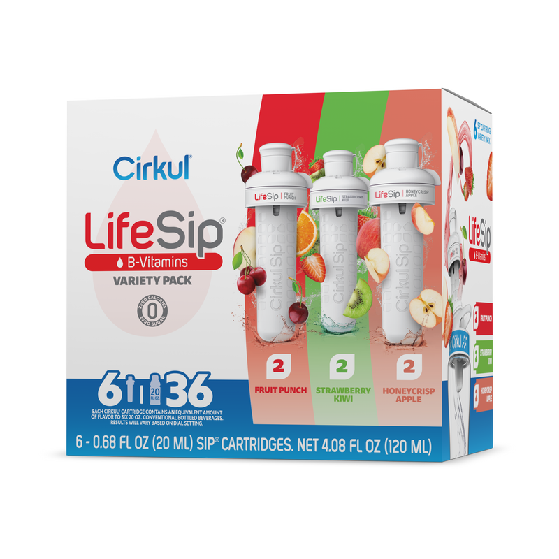 Natural Fruit Flavored LifeSip 6-Pack Variety Pack PN3A - Sugar-Free Fruit Flavor Cartridge Refill - Default Title