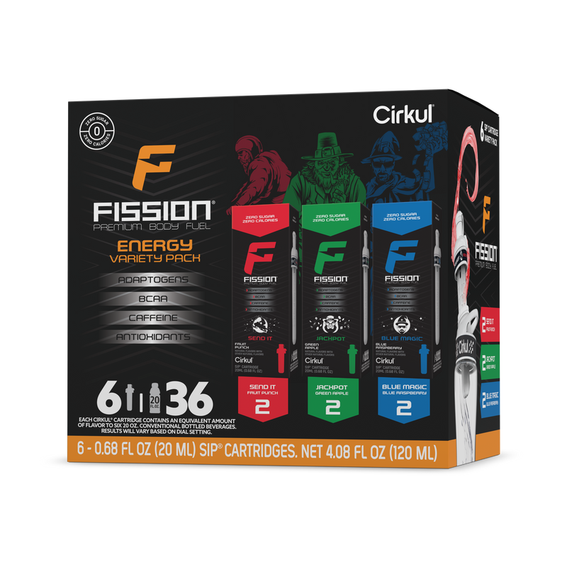 Sugar-Free Fission 6-Pack Variety Pack 97EI - Sugar-Free Fruit Flavor Cartridge Refill - Default Title