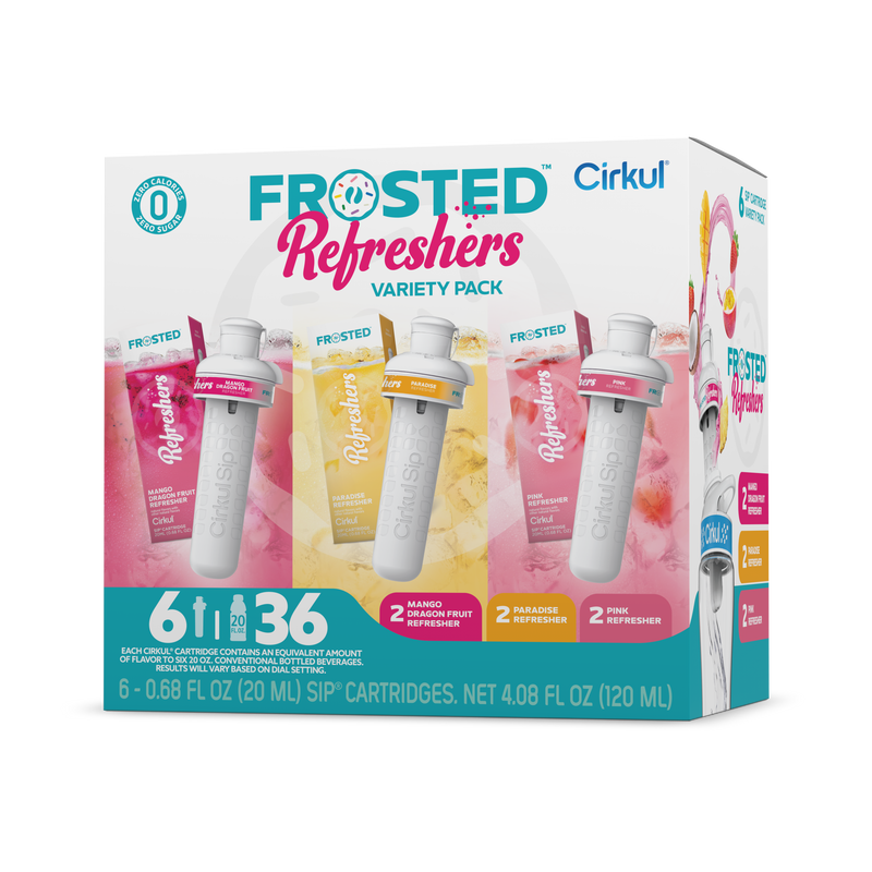 Zero-Calorie Frosted Refreshers 6-Pack Variety Pack 1367 - Zero-Calorie Multi-Flavor Sip Pods for Water Bottle - Default Title