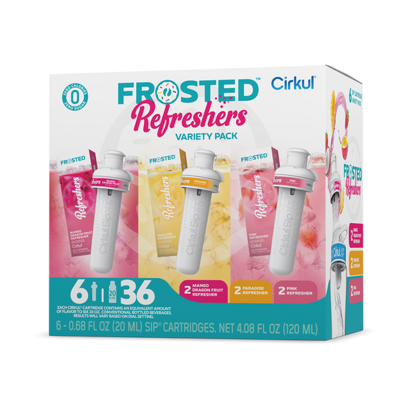 Zero-Calorie Frosted Refreshers 6-Pack Variety Pack 1367 - Zero-Calorie Multi-Flavor Sip Pods for Water Bottle - Default Title
