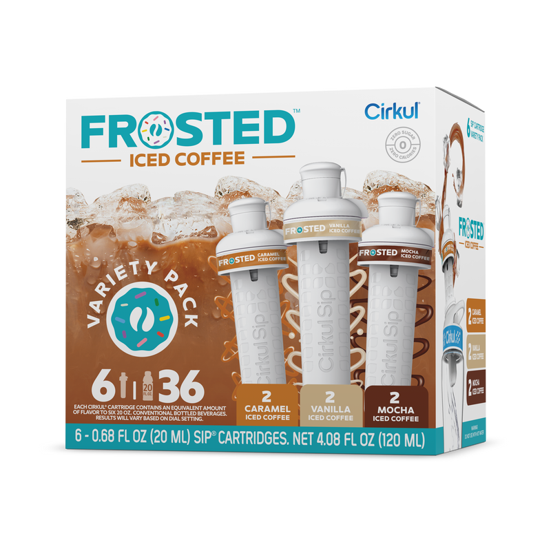 Vitamin-Infused Frosted Iced Coffee 6-Pack Variety Pack RAJT - Zero-Calorie Multi-Flavor Sip Pods for Water Bottle - Default Title
