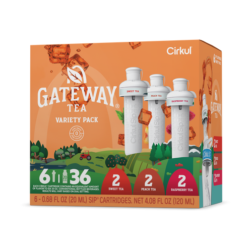Natural Fruit Flavored Gateway Tea 6-Pack Variety Pack HM0F - Electrolyte Hydration Enhanced Taste Cartridges - Default Title