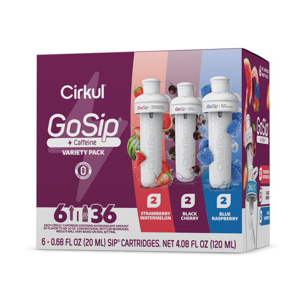 Sugar-Free GoSip 6-Pack Variety Pack CB6Q - Zero-Calorie Multi-Flavor Sip Pods for Water Bottle - Default Title