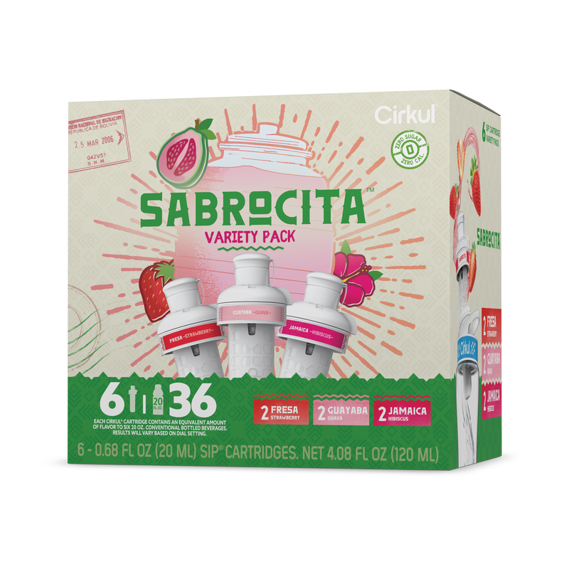 Zero-Calorie Sabrocita 6-Pack Variety Pack E8JI - Electrolyte Hydration Enhanced Taste Cartridges - Default Title