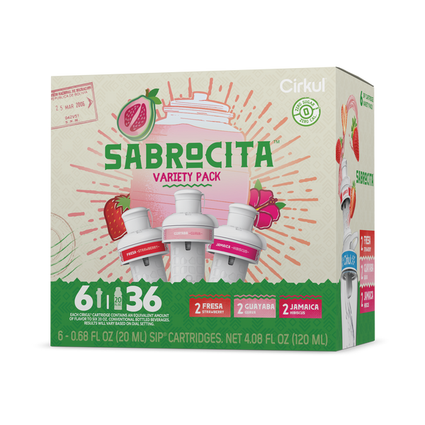 Zero-Calorie Sabrocita 6-Pack Variety Pack E8JI - Electrolyte Hydration Enhanced Taste Cartridges - Default Title