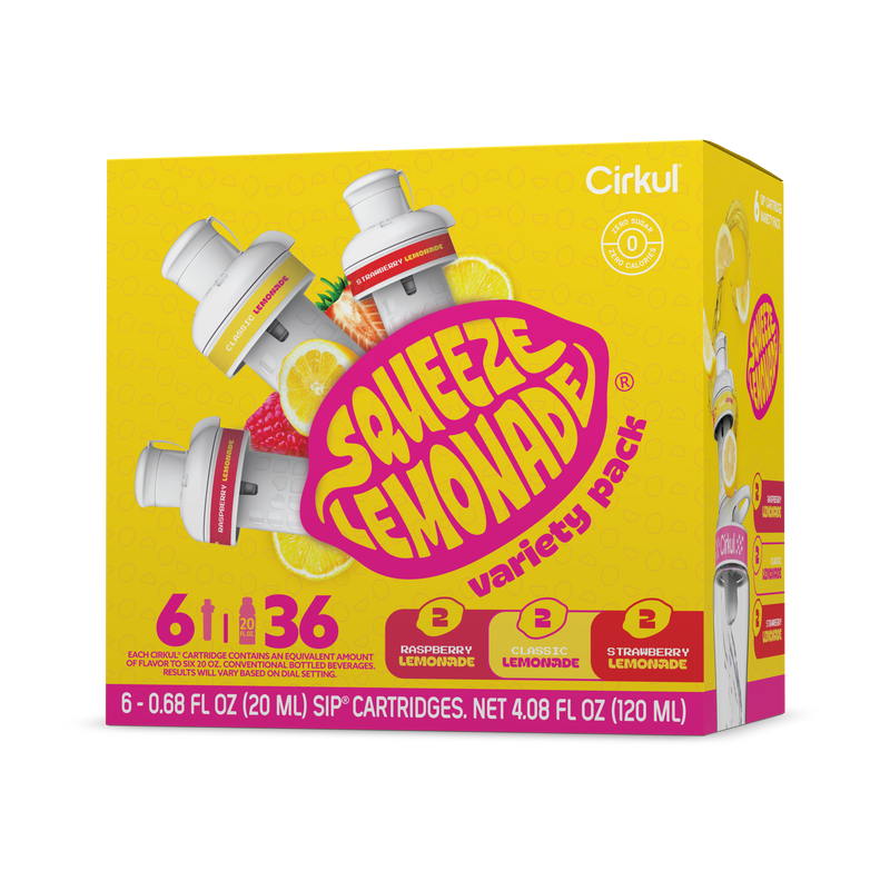 Refreshing Electrolyte Squeeze Lemonade 6-Pack Variety Pack 3TLS - Sugar-Free Fruit Flavor Cartridge Refill - Default Title