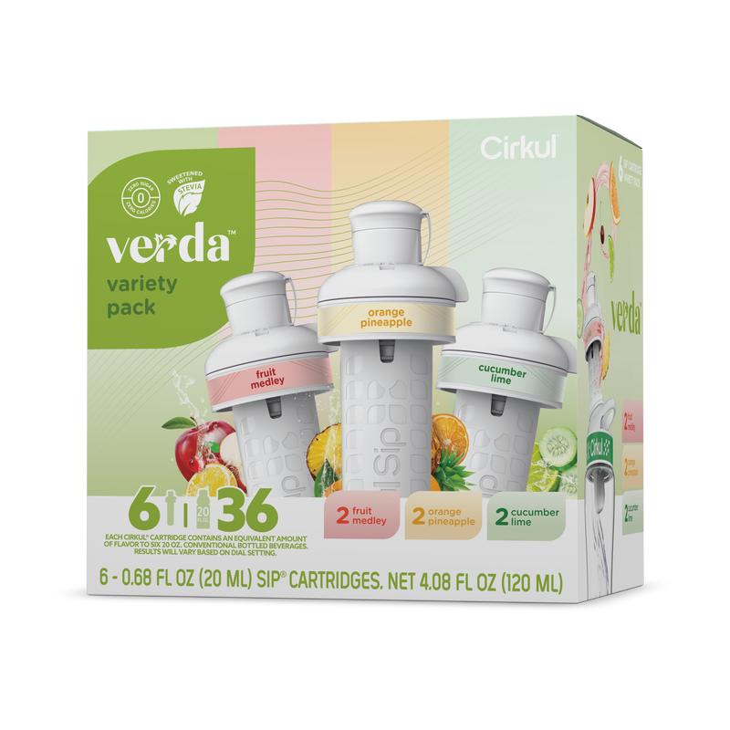 Natural Fruit Flavored Verda 6-Pack Variety Pack CT2I - Vitamin-Infused Natural Refreshing Flavor Core - Default Title