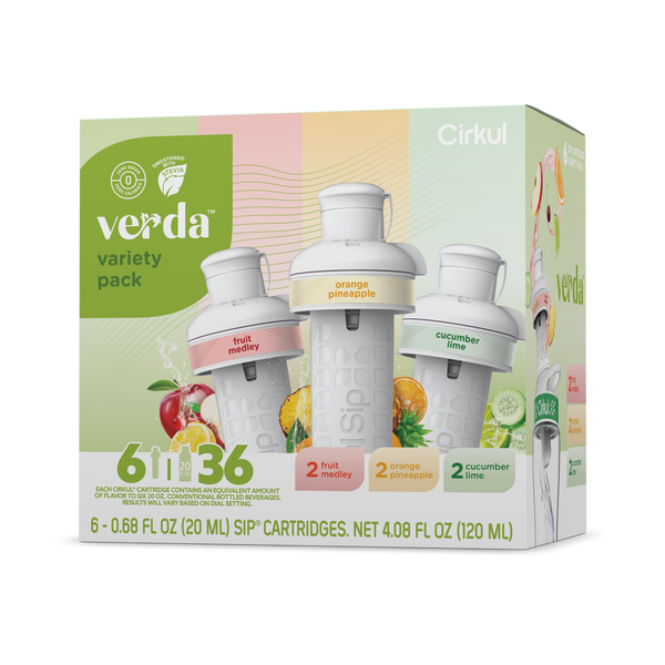 Natural Fruit Flavored Verda 6-Pack Variety Pack CT2I - Vitamin-Infused Natural Refreshing Flavor Core - Default Title