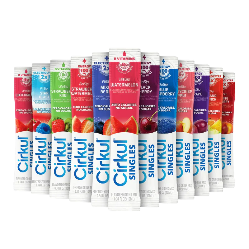 Sugar-Free 24-Pack  Singles Variety Bundle GXPG - Zero-Calorie Multi-Flavor Sip Pods for Water Bottle - Default Title
