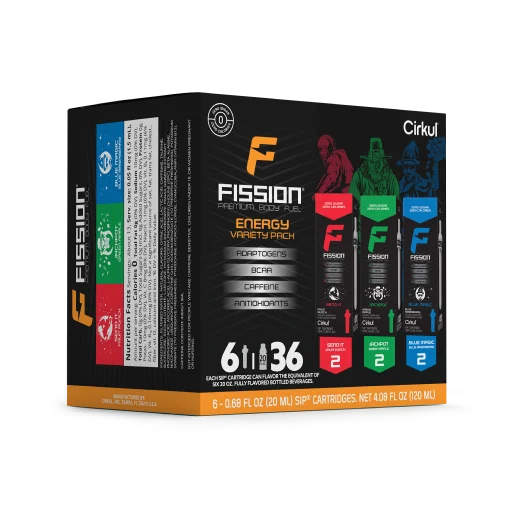 Sugar-Free Fission 6-Pack Variety Pack 97EI - Sugar-Free Fruit Flavor Cartridge Refill Detail