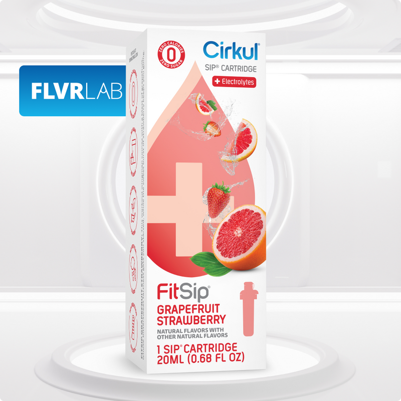 Refreshing Electrolyte FitSip Grapefruit Strawberry QAST - Sugar-Free Fruit Flavor Cartridge Refill - Default Title